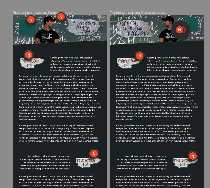 A high-fidelity prototype fo the second and third pages