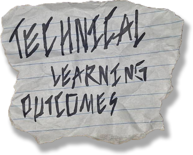 handwritten technical learning outcomes note